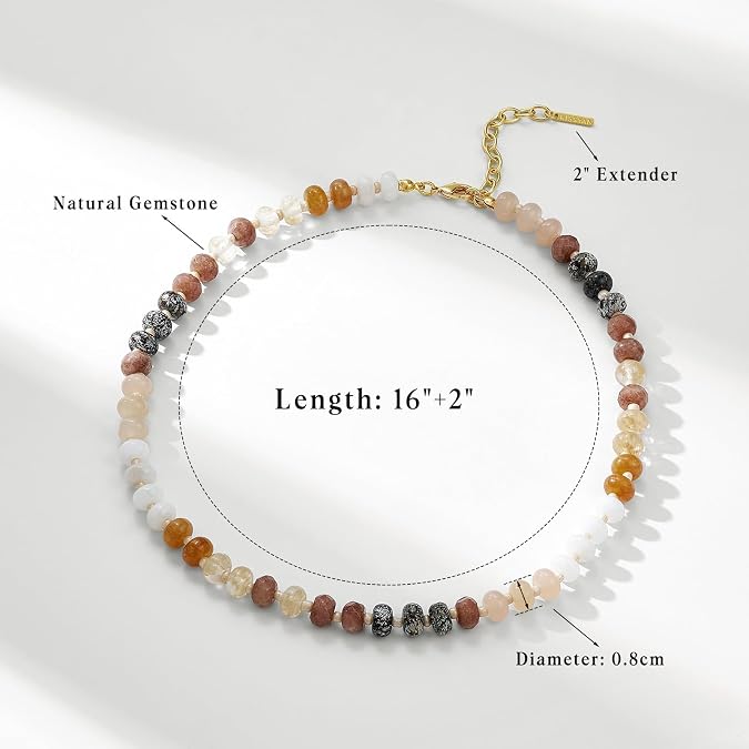 Handmade Beaded Choker Necklace for Women | Colorful Style