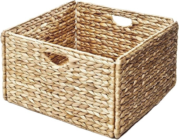 2-Pack Water Hyacinth Woven Storage Baskets