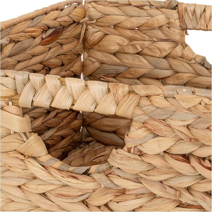 2-Pack Water Hyacinth Woven Storage Baskets